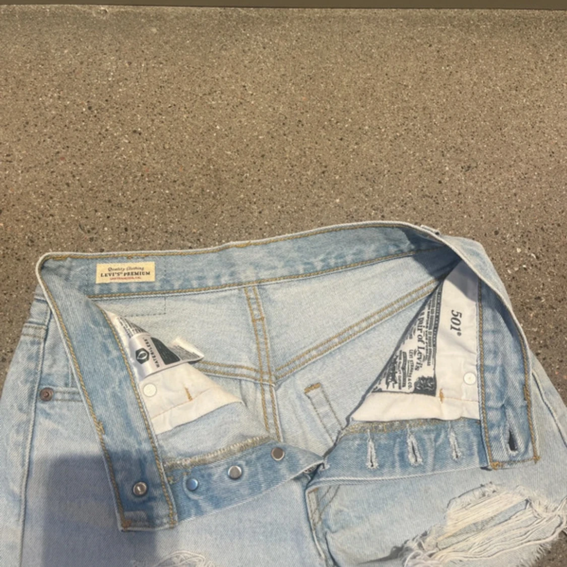 Levi's 501 ljusblå jeansshorts - 3