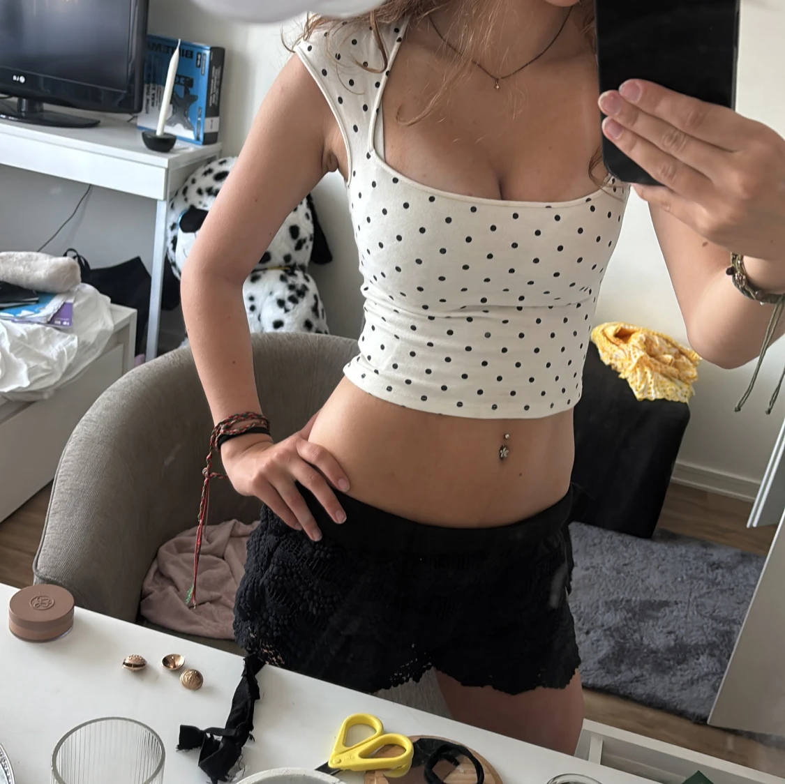 Vit prickig topp - 2