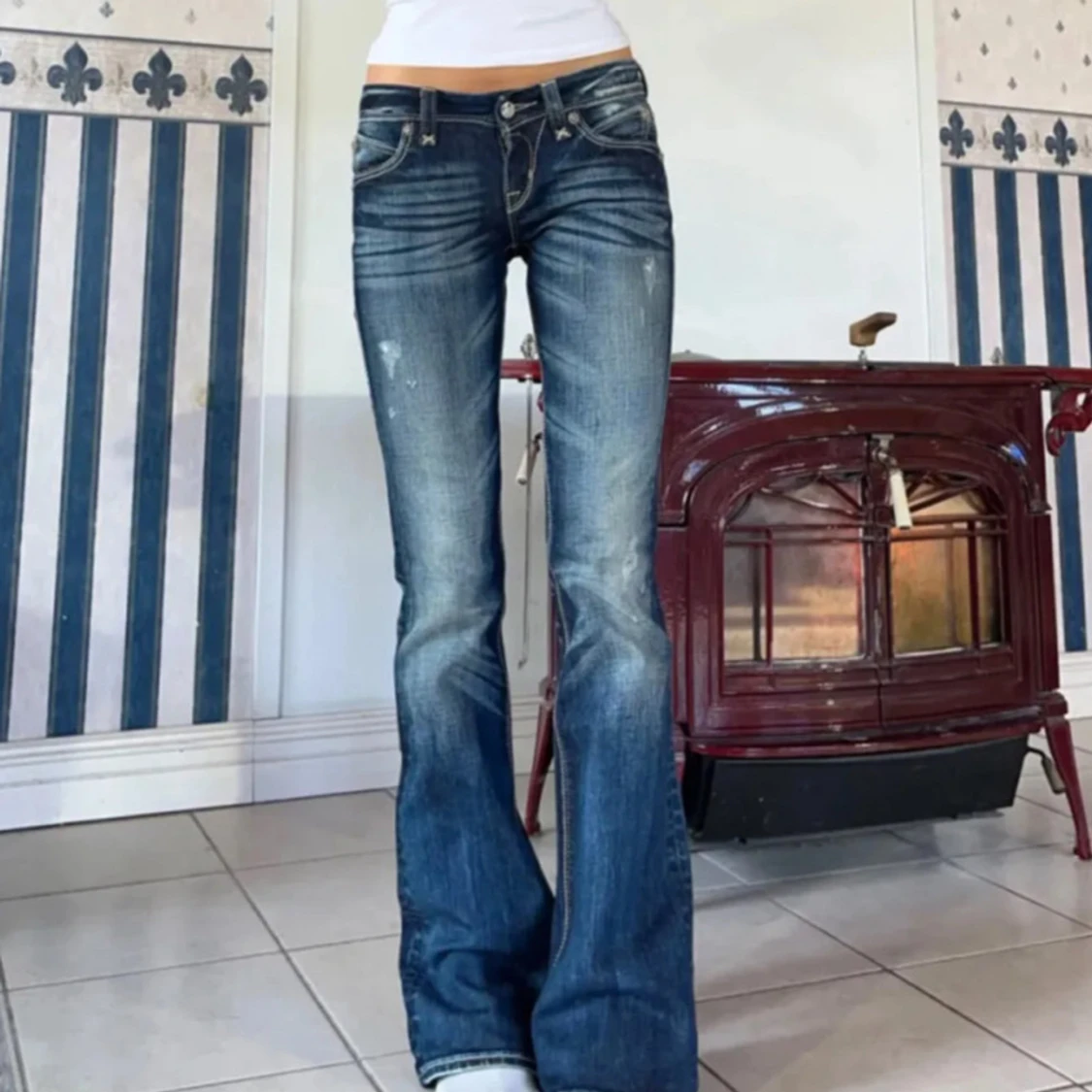 Rock Revival bootcut jeans blå