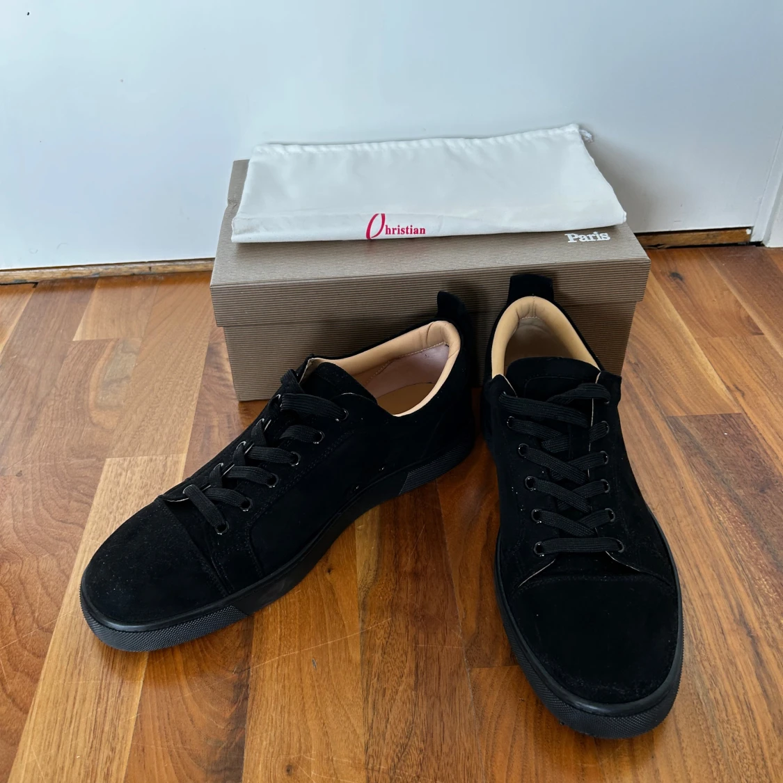 Svarta Christian Louboutin sneakers i mock - 3