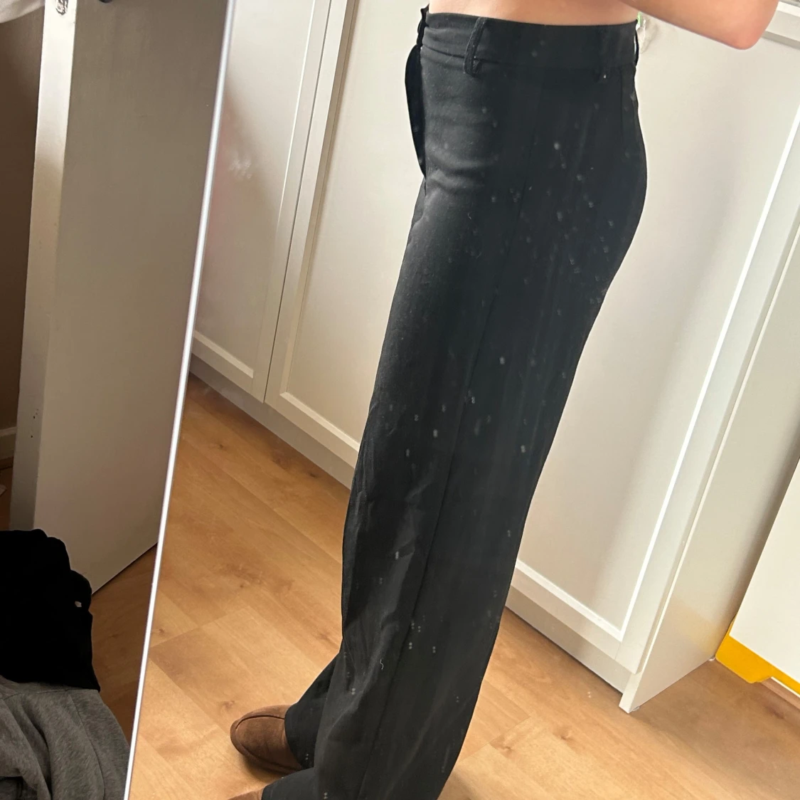 Svarta highwaisted kostymbyxor  - 1