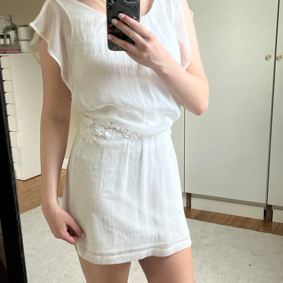 Vit kortklänning från Vero Moda XS