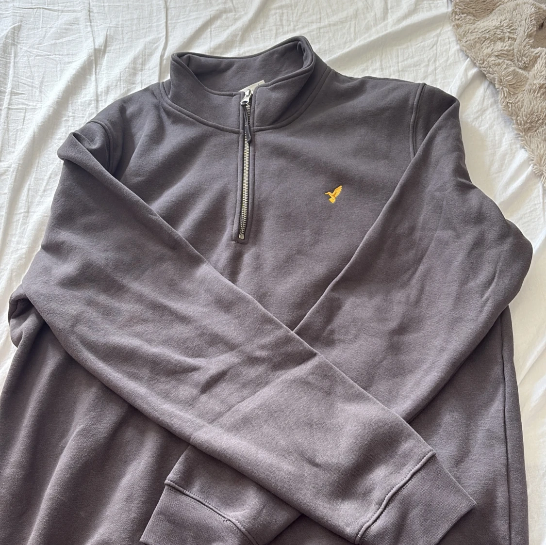 Grå half zip sweatshirt från Lyle & Scott