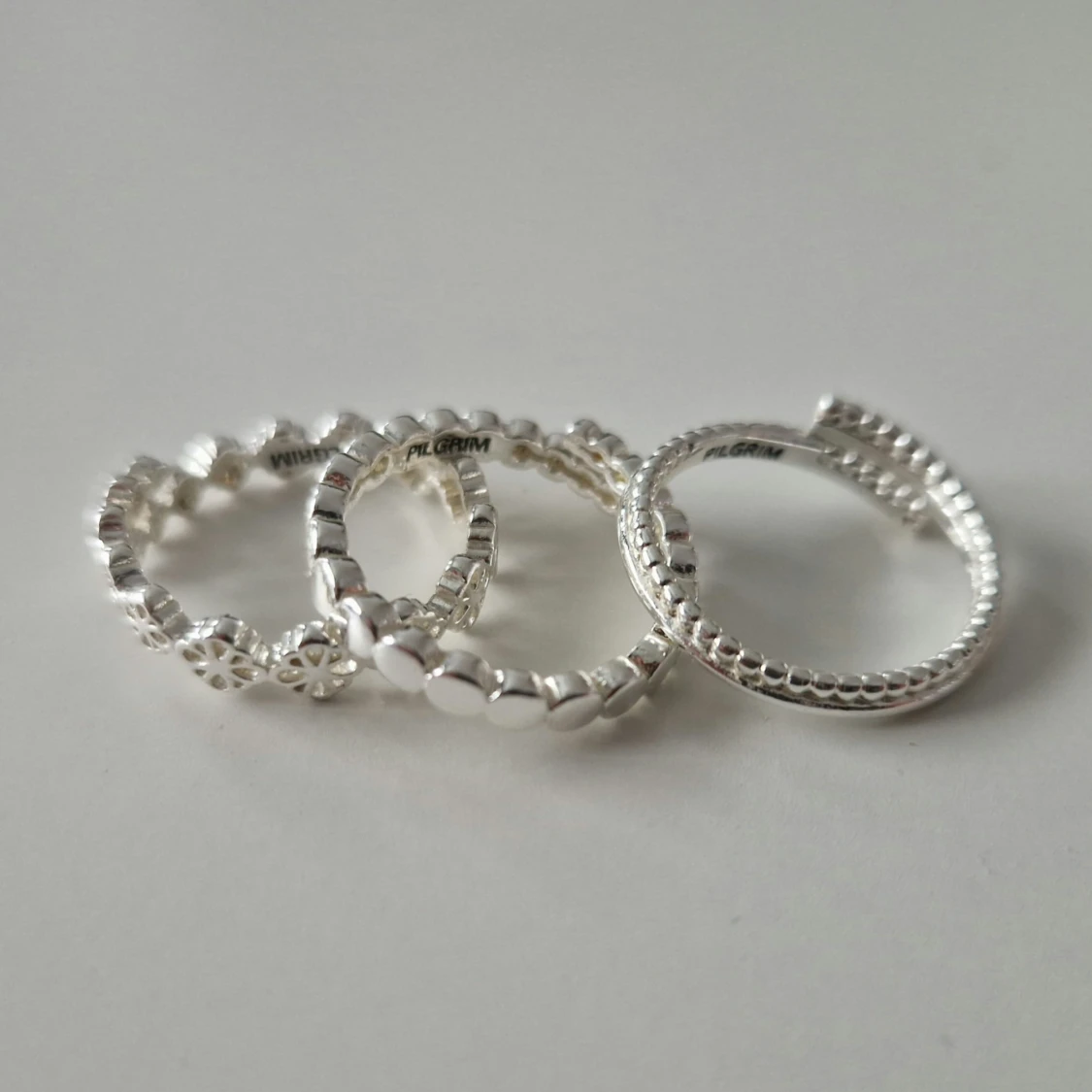 925 Silverringar från Pilgrim