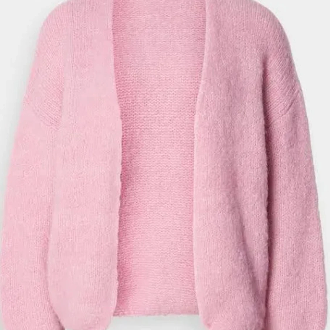 Ljusrosa stickad kofta