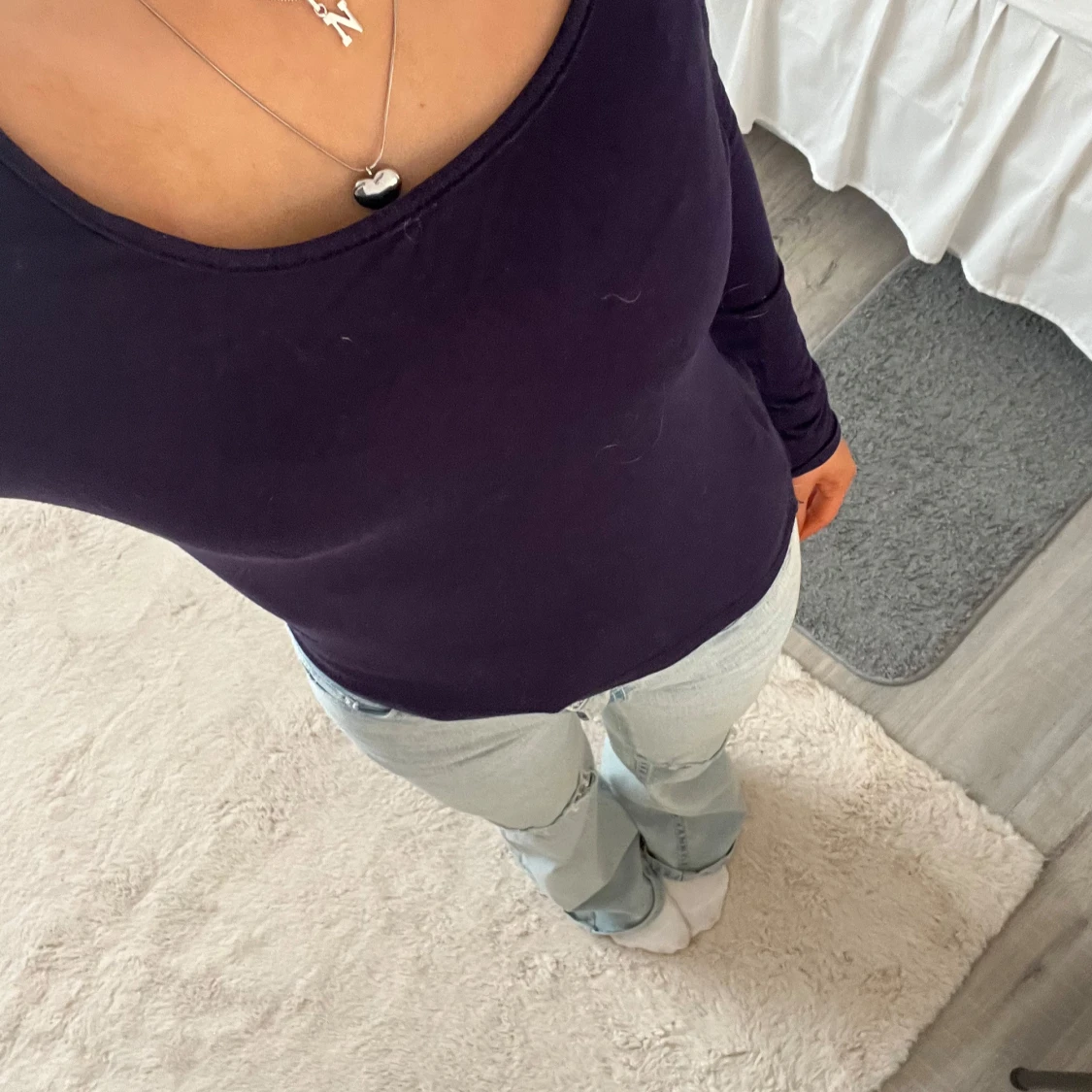 Mörkblå långärmad tröja - 1