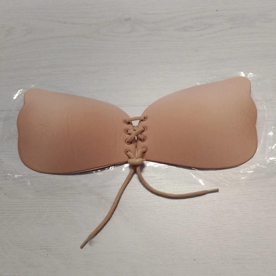 Beige självhäftande silikon bh A kupa