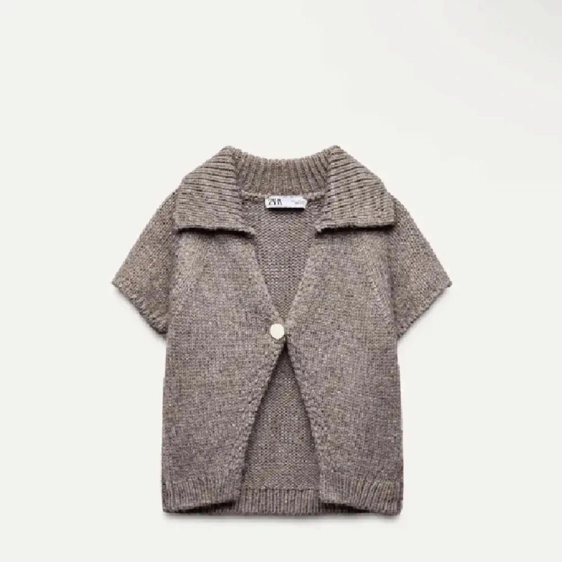 Grå stickad kofta från Zara