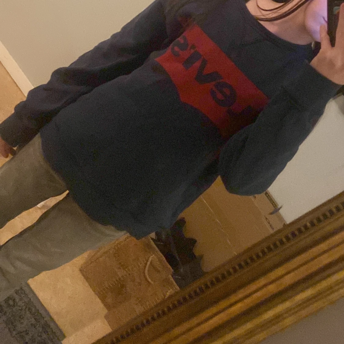 Mörkblå tjock tröja  - 2