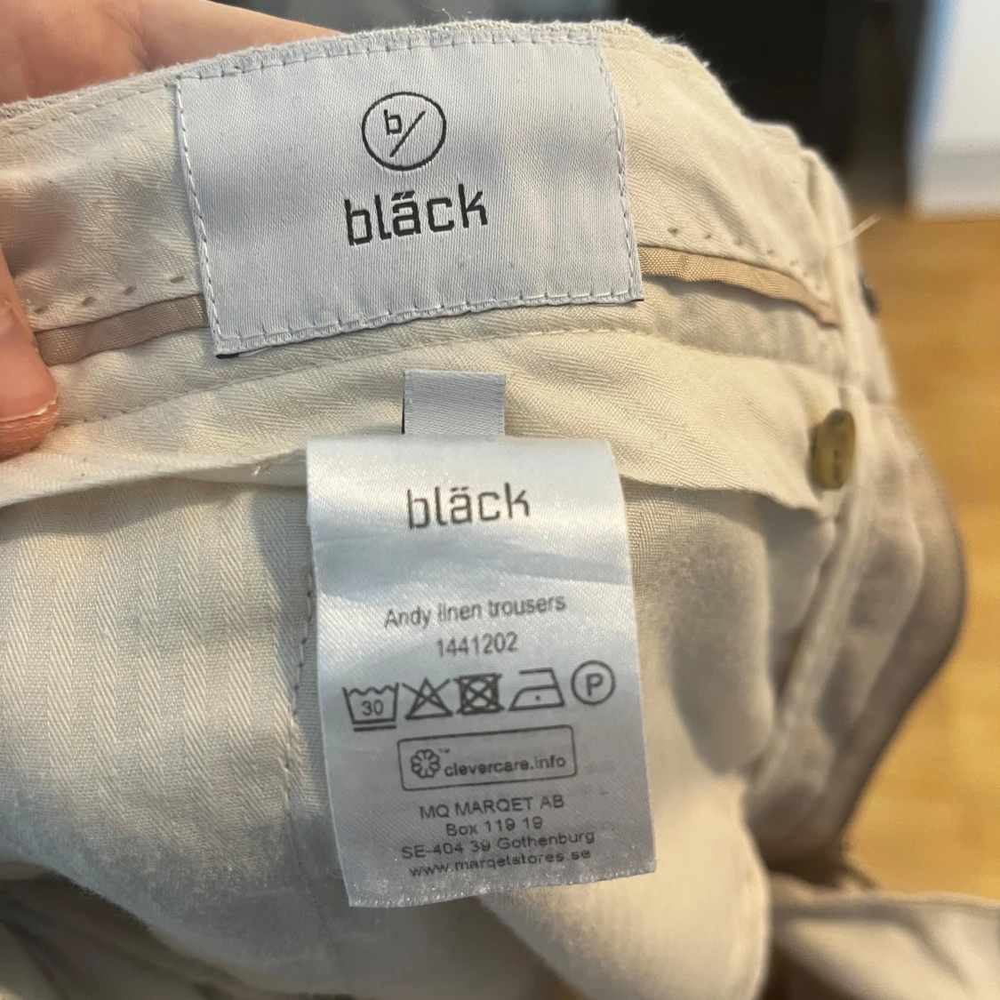 Beige linnebyxor från Bläck - 2