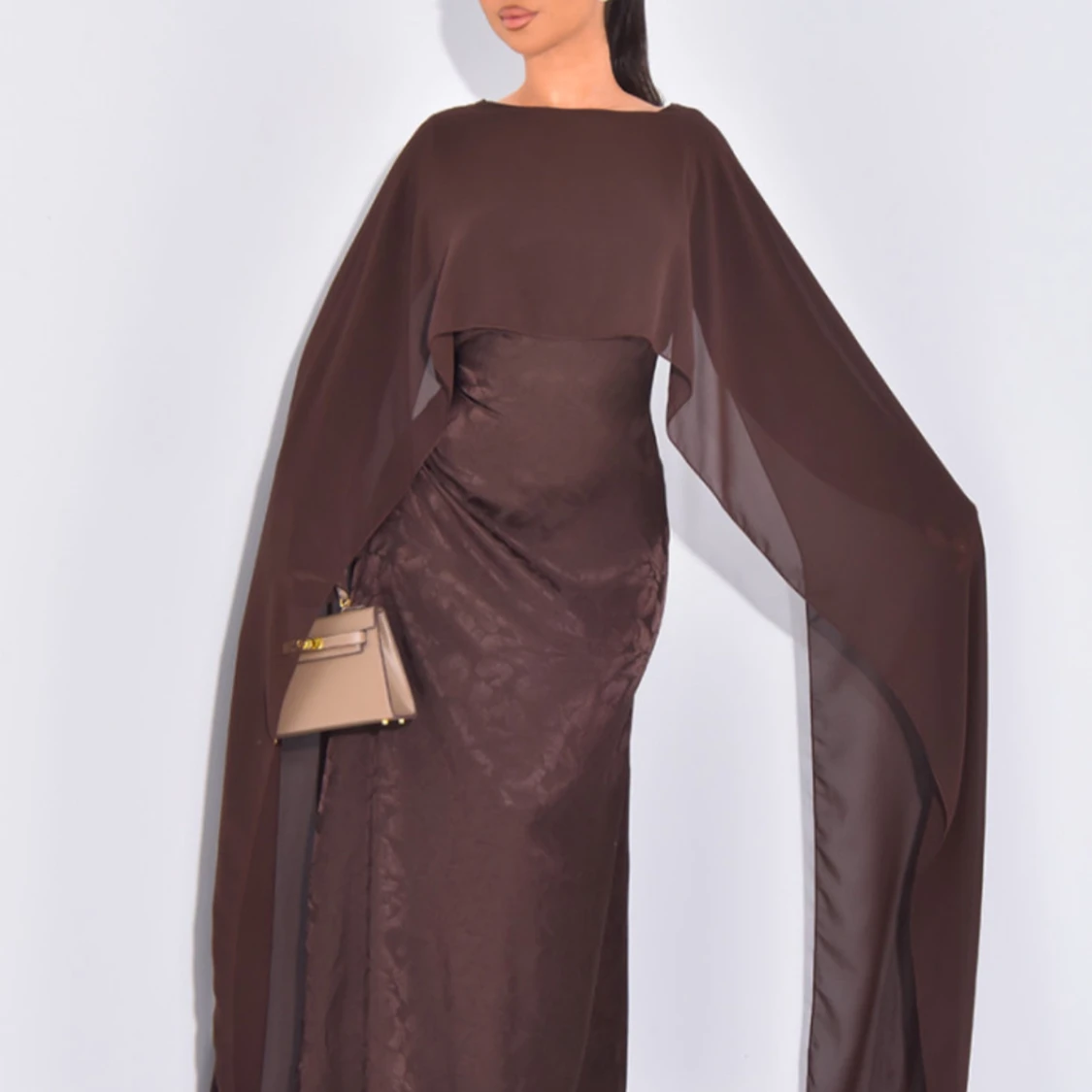 Brun långklänning från Jeansindustry 