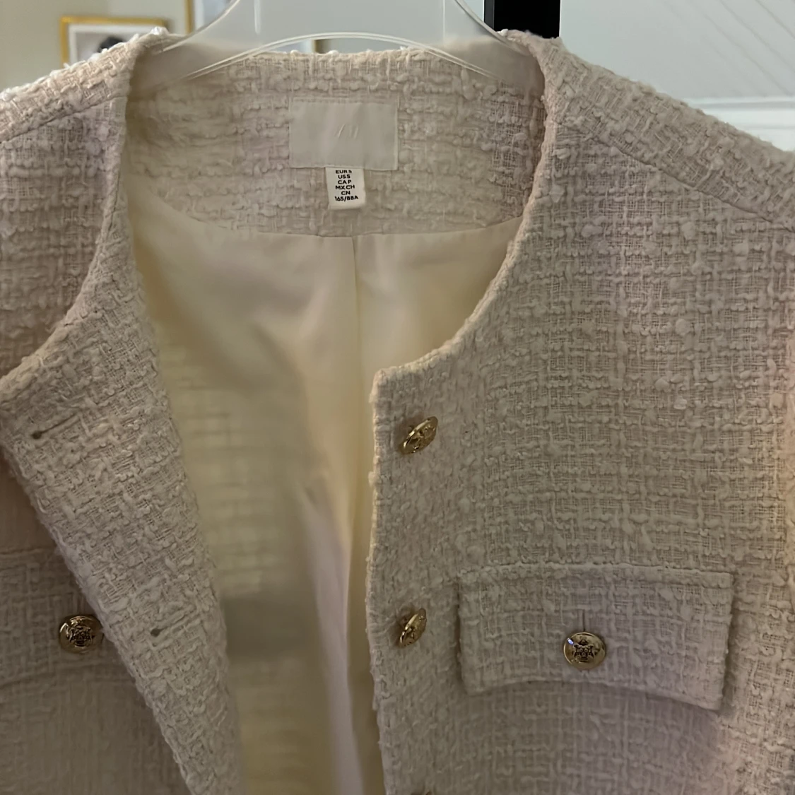 Beige kavajjacka från H&M, storlek S - 3