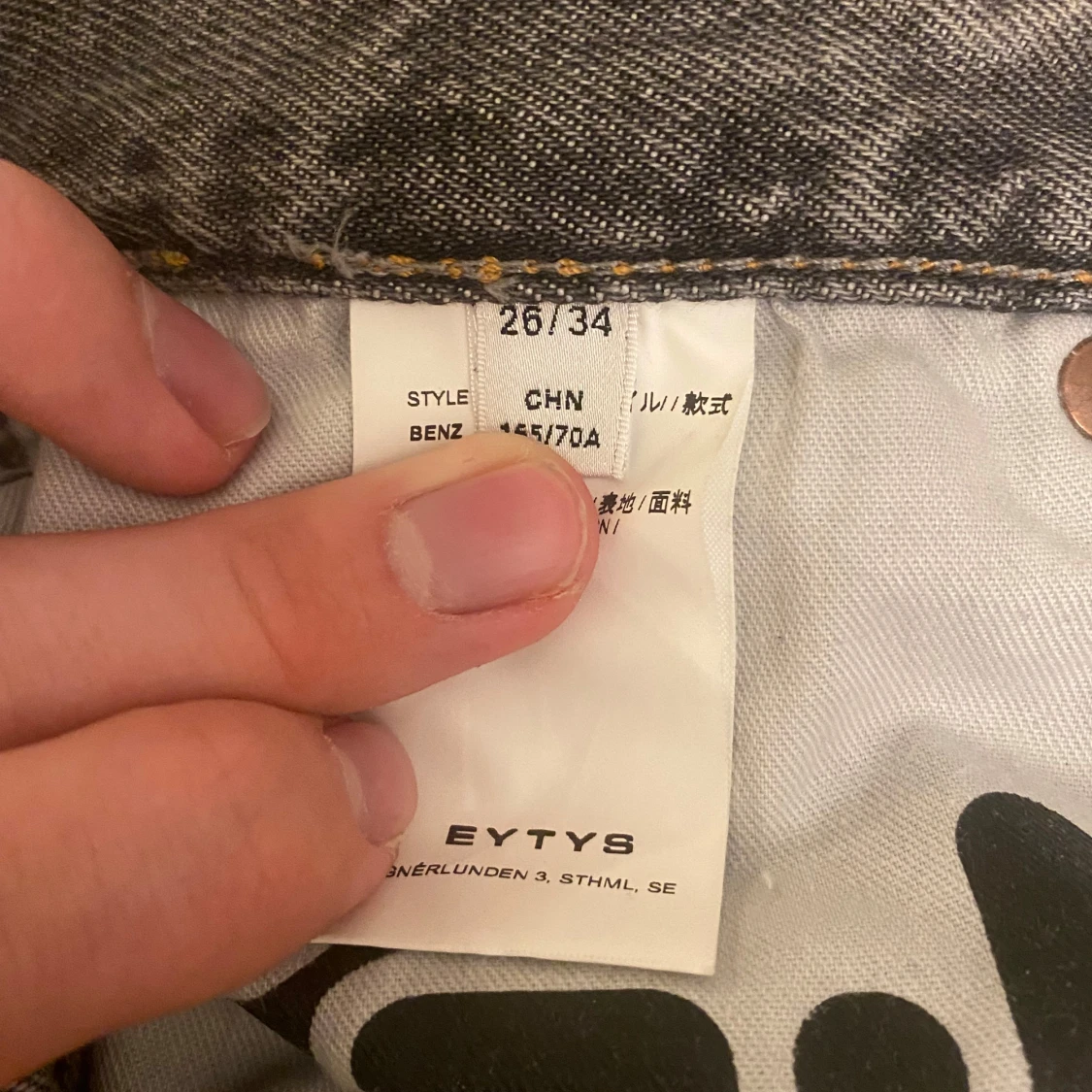 Grå jeansbyxor från Eytys - 2