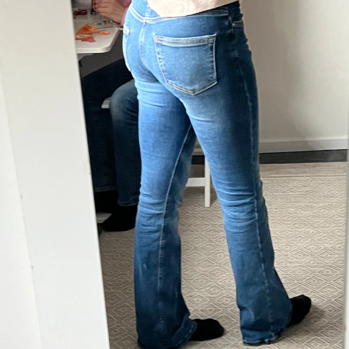 Blå bootcut jeans - 3