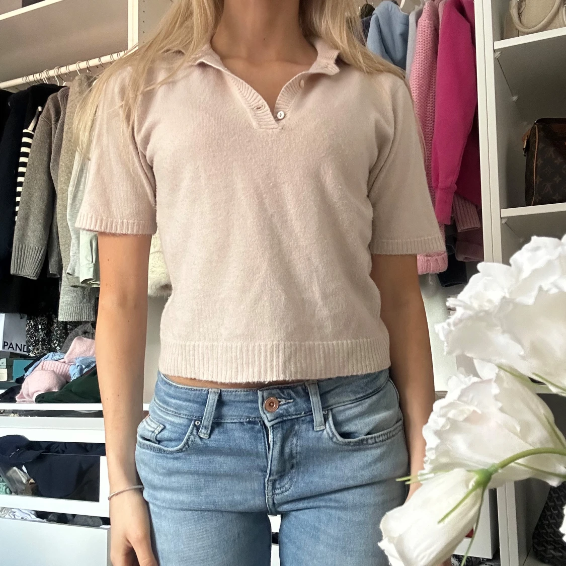 Beige pikétröja från Fashionit