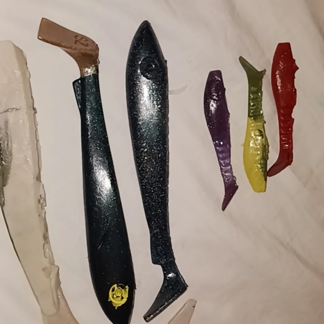 Fiskedrag i mjukplast – set med 6 st