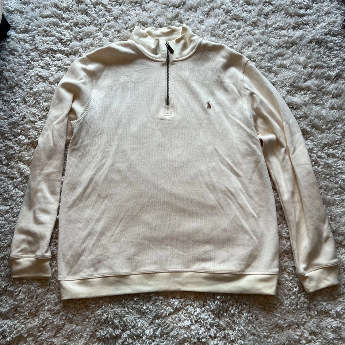 Vit halvzip-tröja från Polo Ralph Lauren