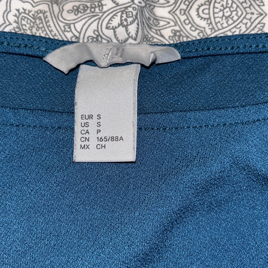 Petrolblå långärmad topp från H&M - 2