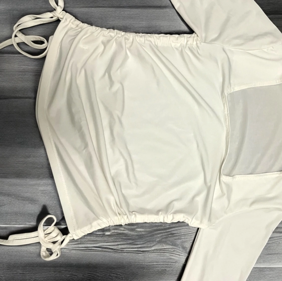 Vit långärmad topp med knyt från Dispatch