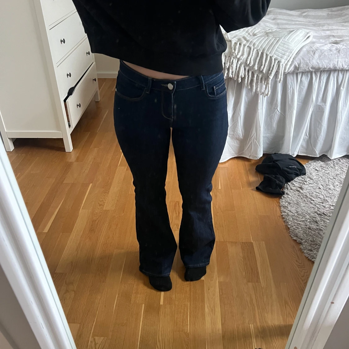 Mörkblå bootcut jeans från ONLY