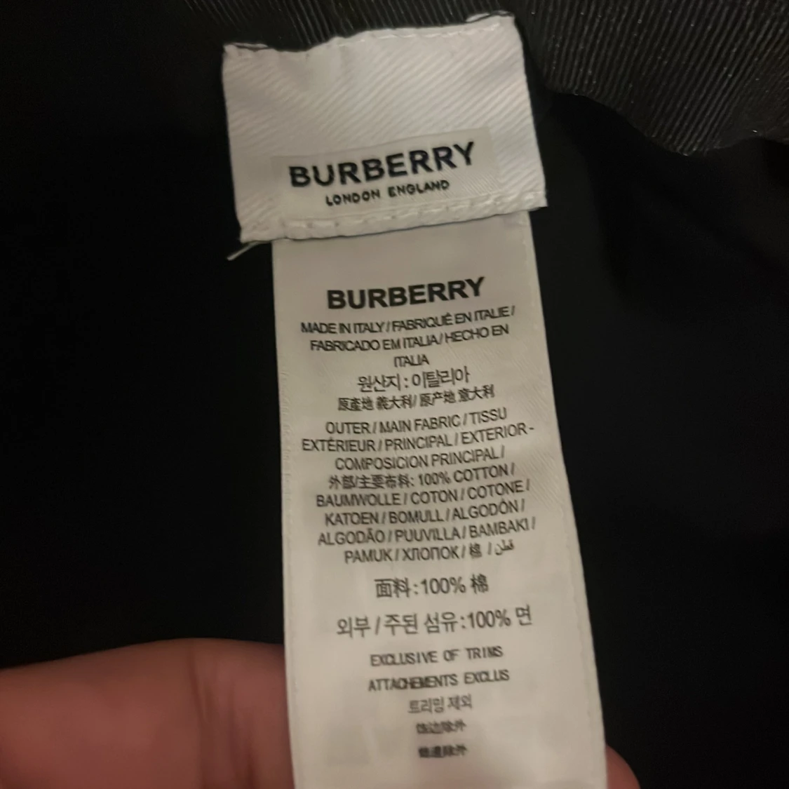 Beige rutig bucket hat Burberry - 4