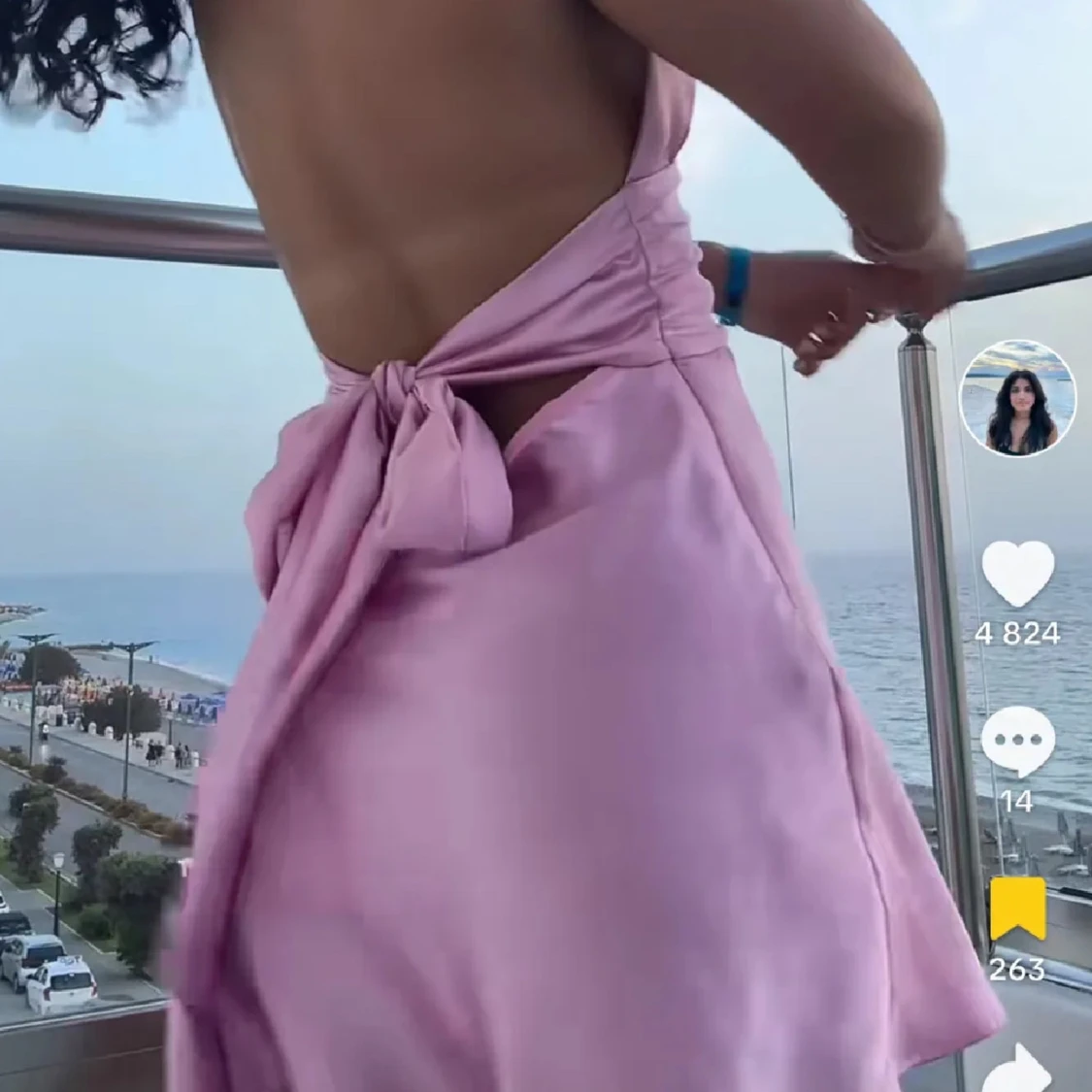 Zara satin klänning  - 1