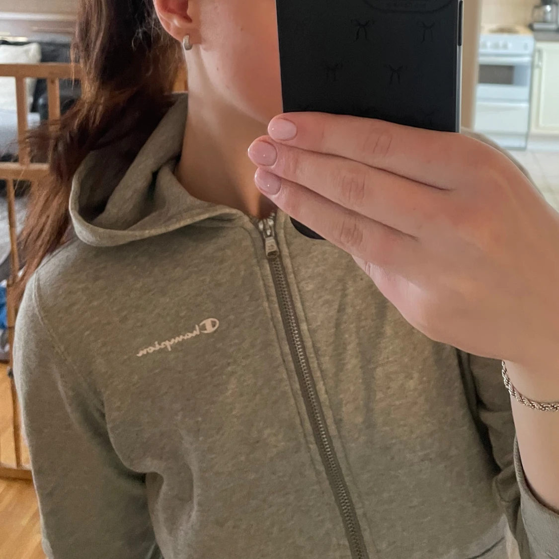 Grå zip-hoodie från Champion - 2