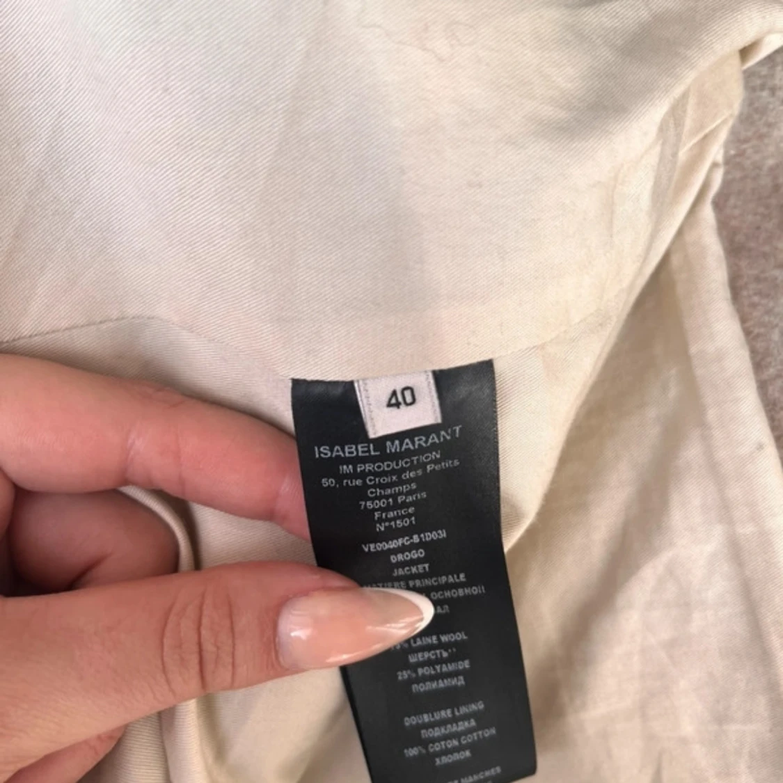 Beige ulljacka från Isabel Marant - 2