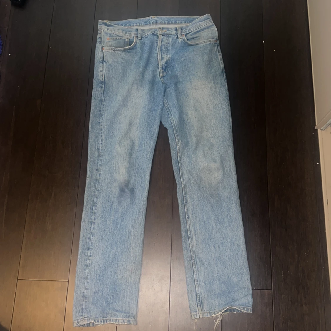 Blå straight  jeans från Drdenim