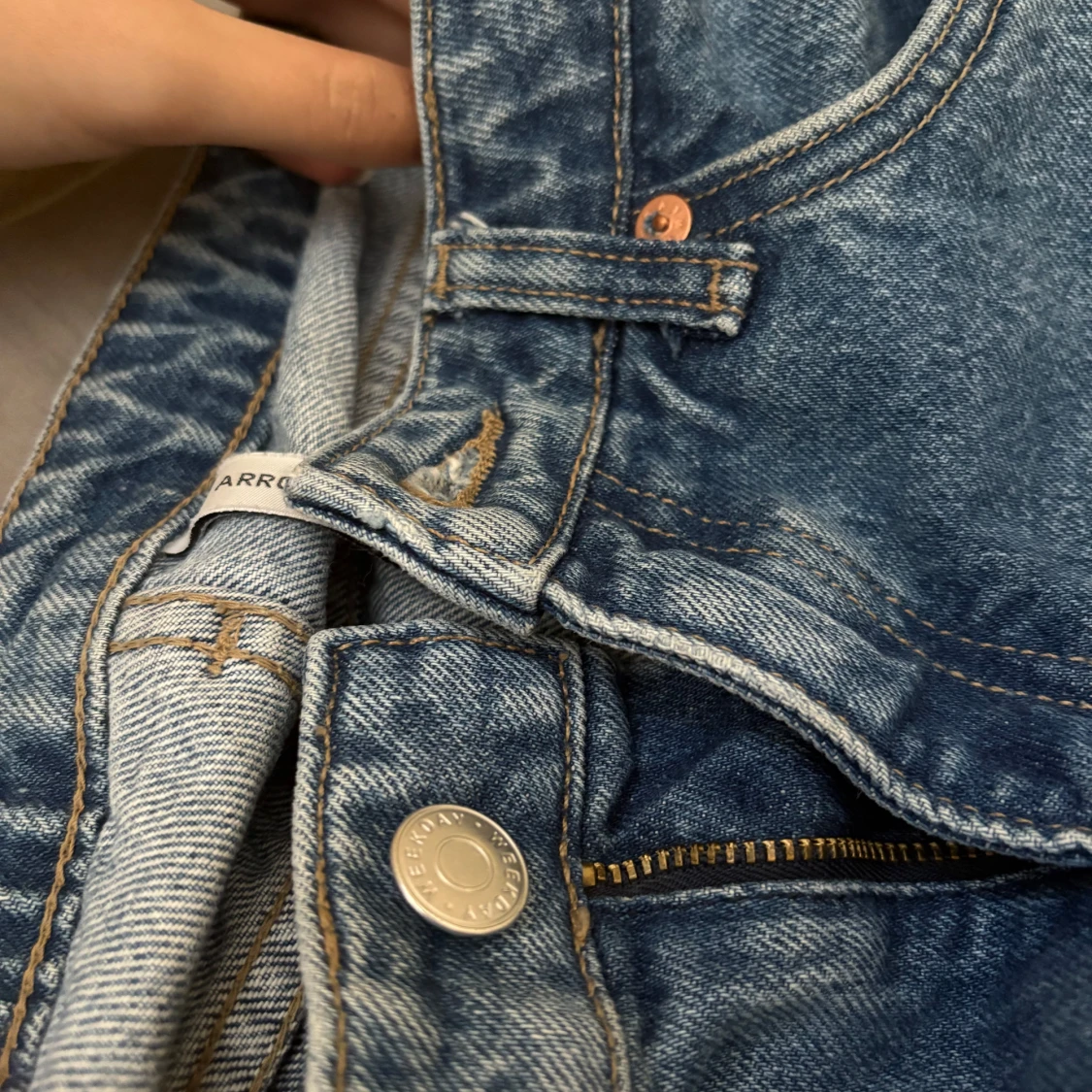 Blå Weekday Arrow jeans low waist - 4