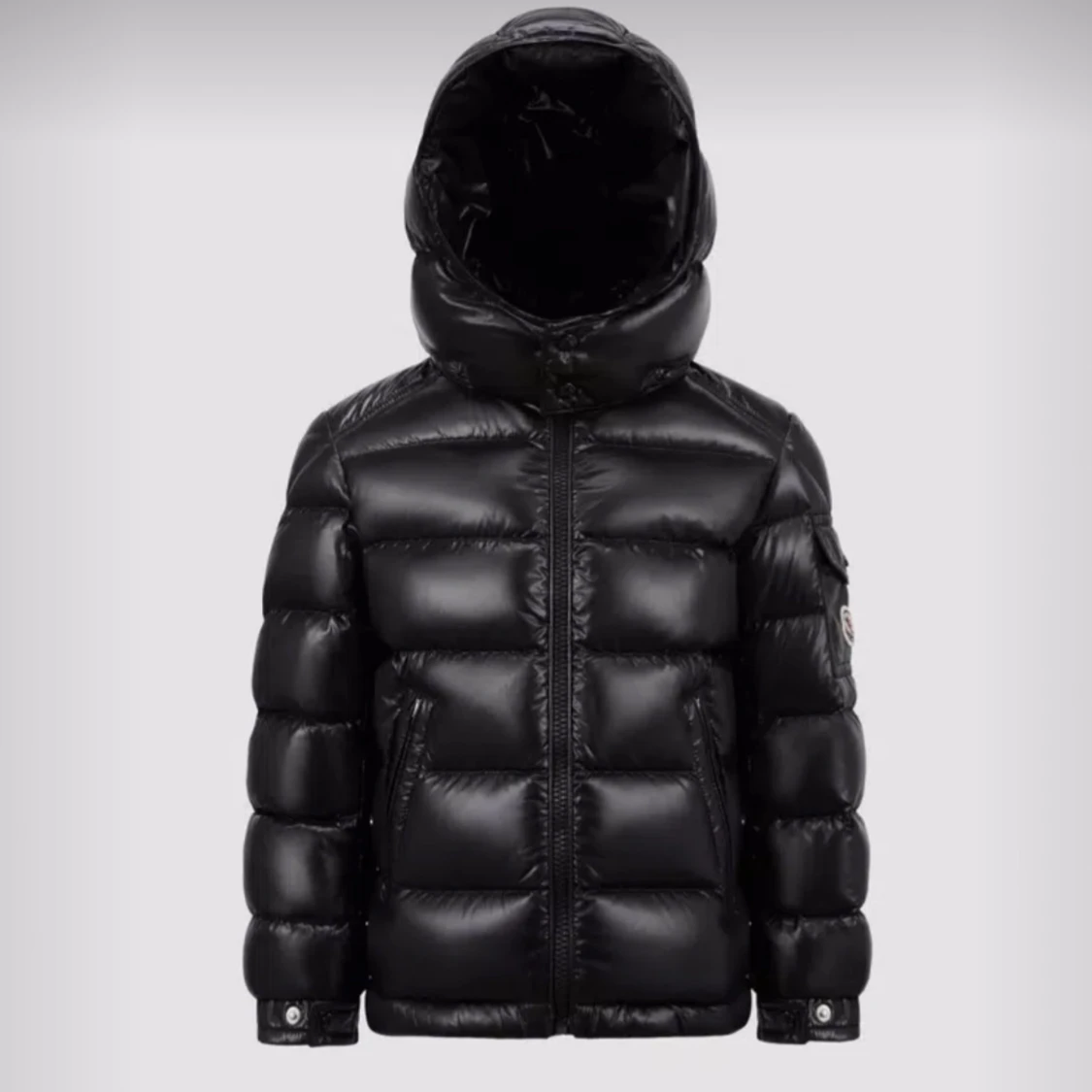 Svart Moncler Maya dunjacka med huva - 2