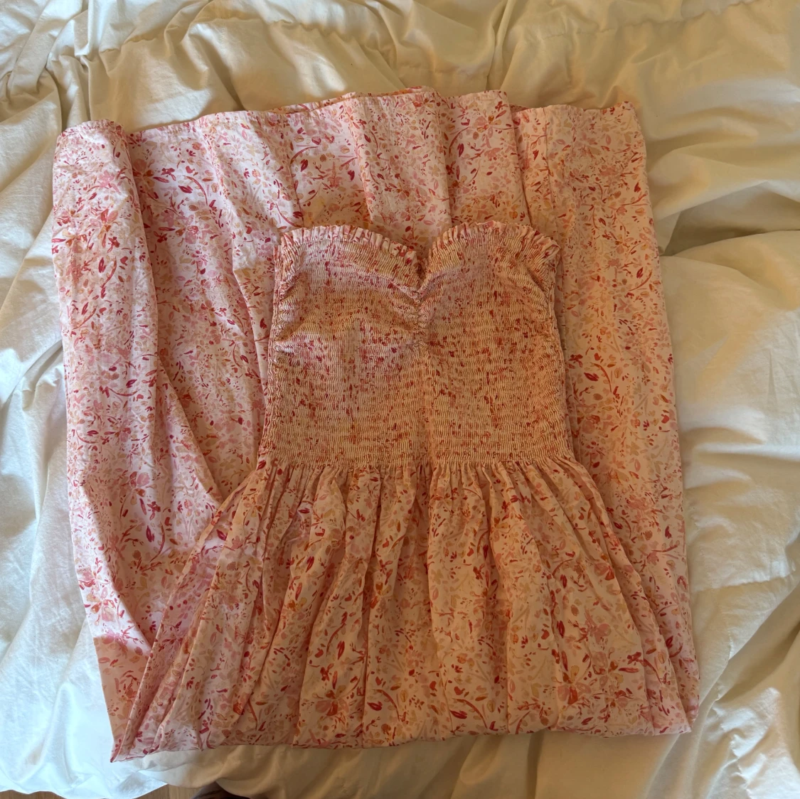 Lång klänning blommig - 1