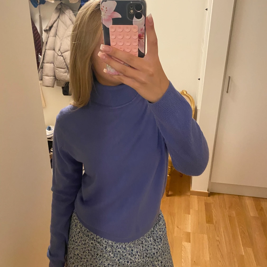 Ljuslila polotröja i mjuk bomull