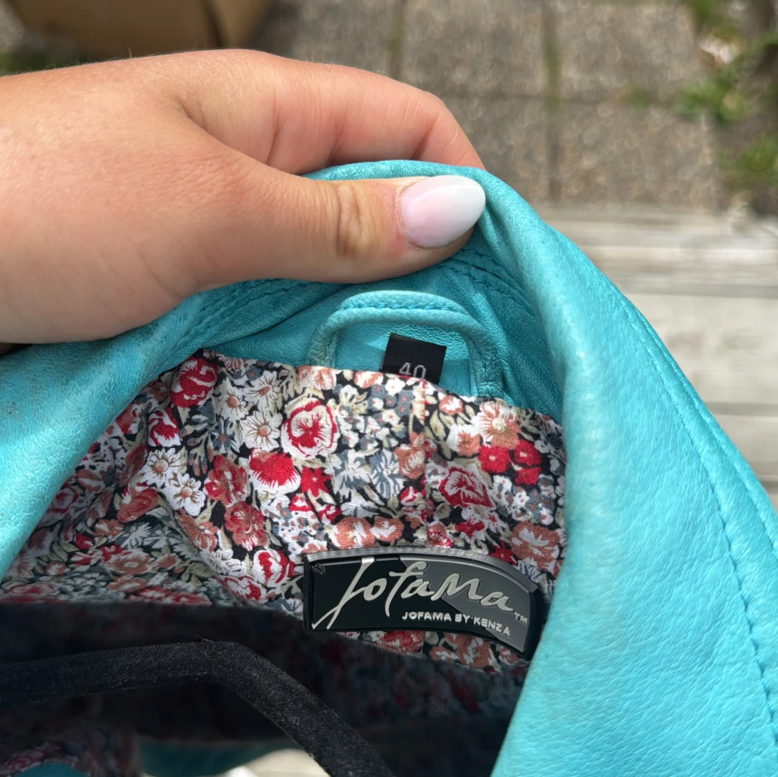 Turkos skinnjacka Jofama by Kenza - 2