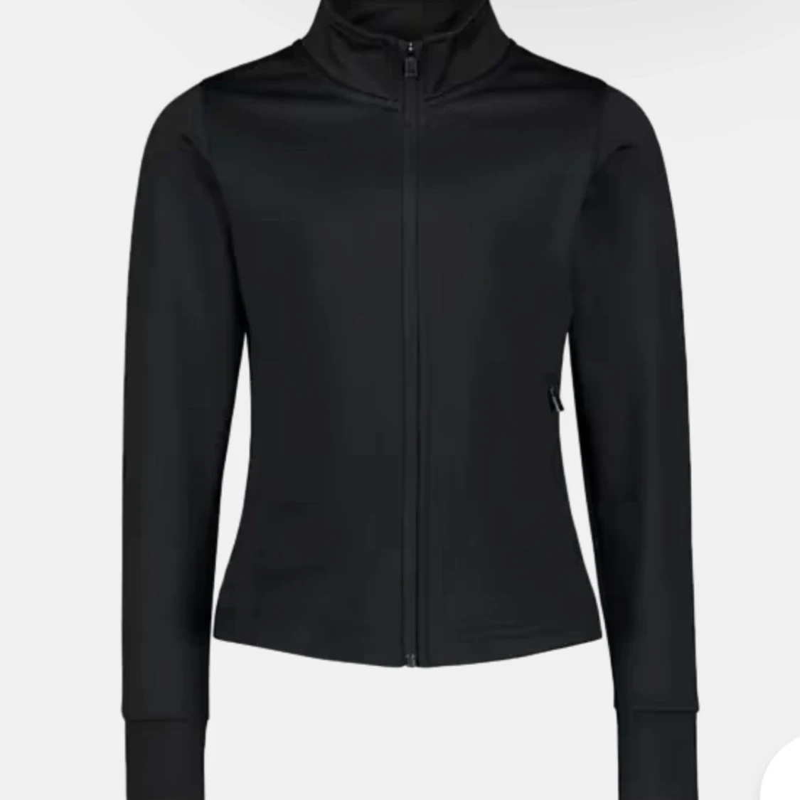 Svart sportig vindjacka med dragkedja