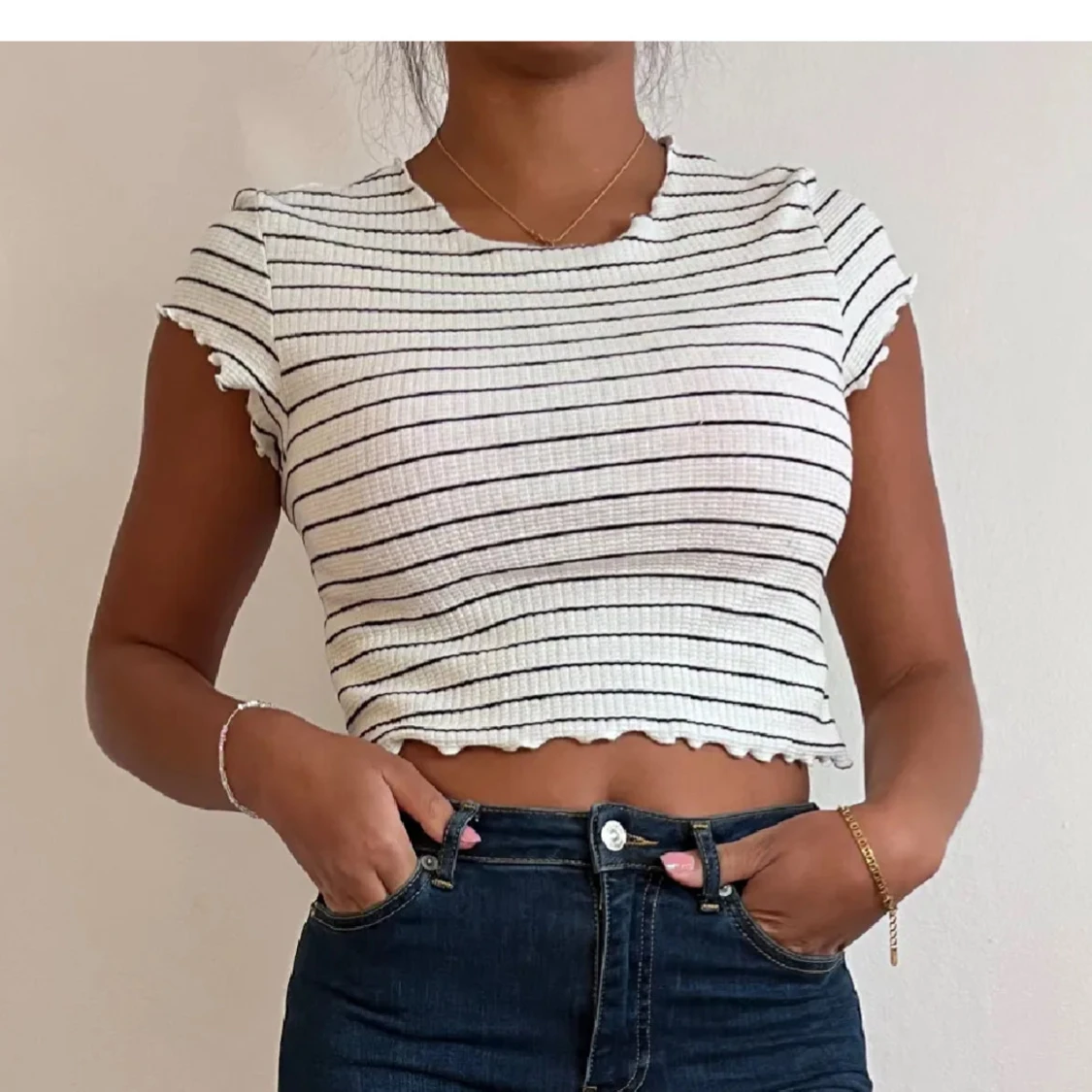 Randig croppad topp  - 1