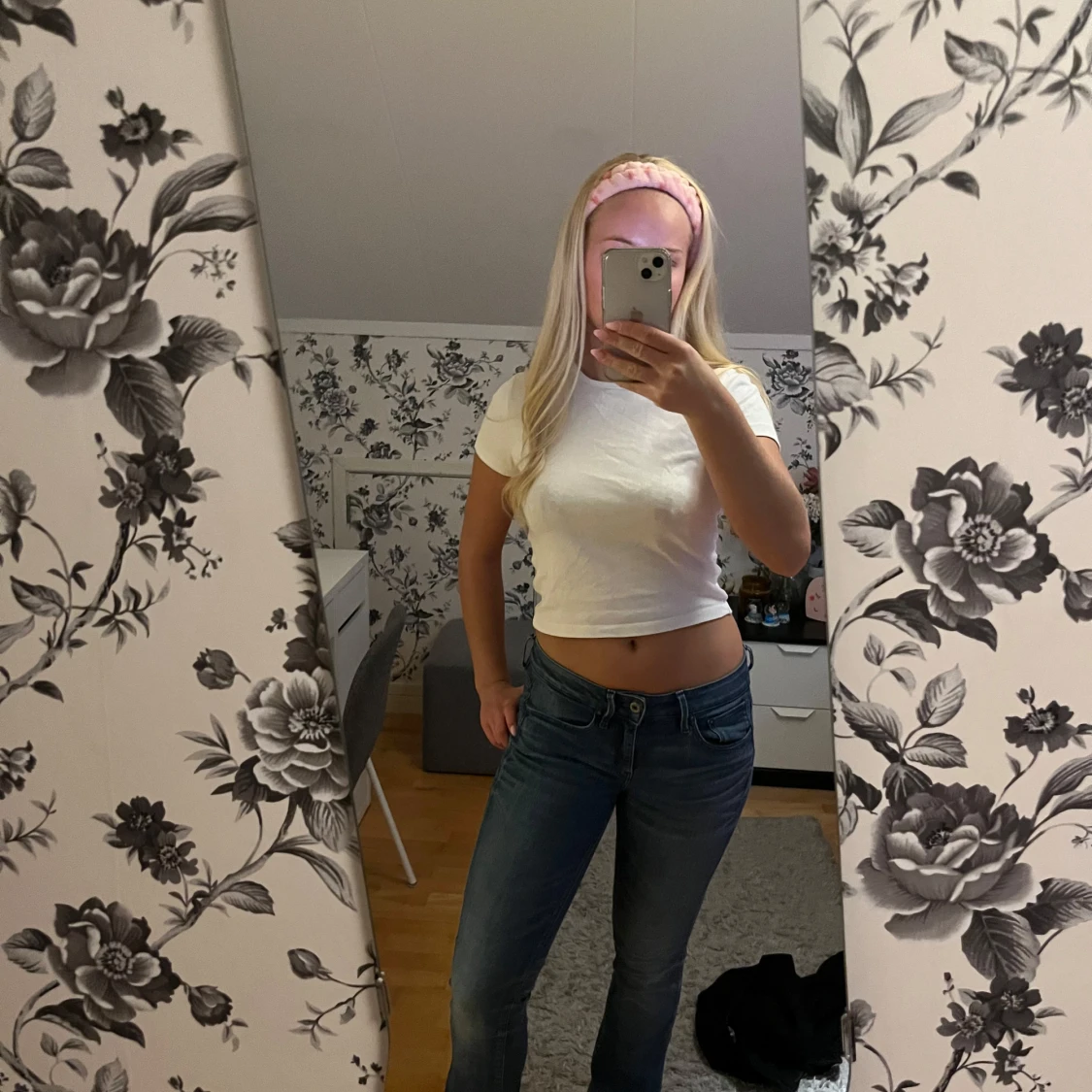 Blå jeans med normal passform