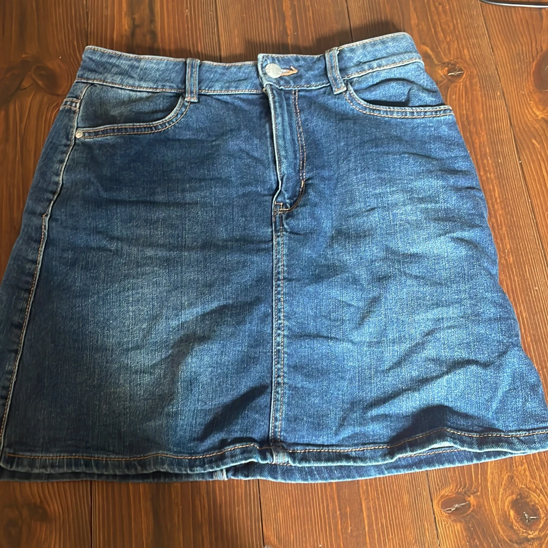 Blå jeanskjol från Lindex - 3