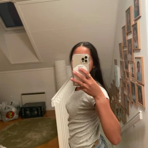 Grå t-shirt från Polo Ralph Lauren - Säljer en grå t-shirt från Polo Ralph Lauren. Toppen har en liten rosa broderad logga på bröstet och är i mjuk bomull. Perfekt basic att ha i garderoben och lätt att matcha med jeans eller shorts.