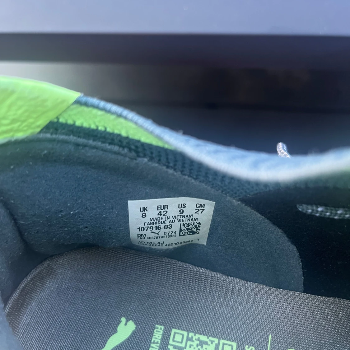 Puma fotbollsskor blå/gul mönster - 4