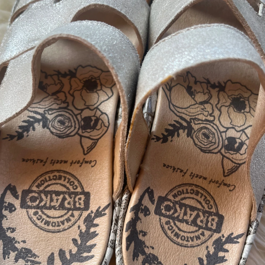 Silvriga sandaler från Brako, strl 37 - 2