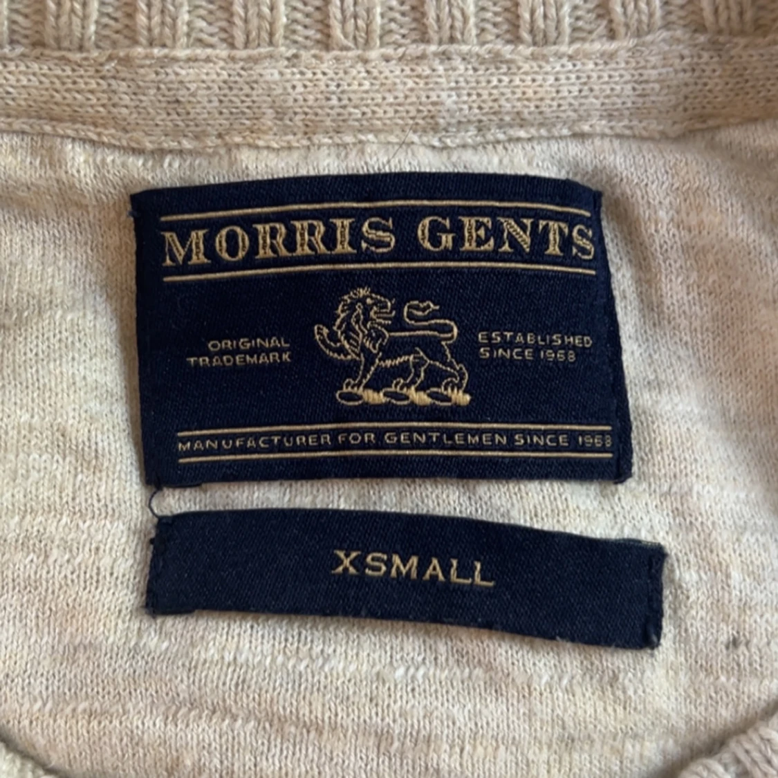 Beige stickad tröja från Morris XS - 2