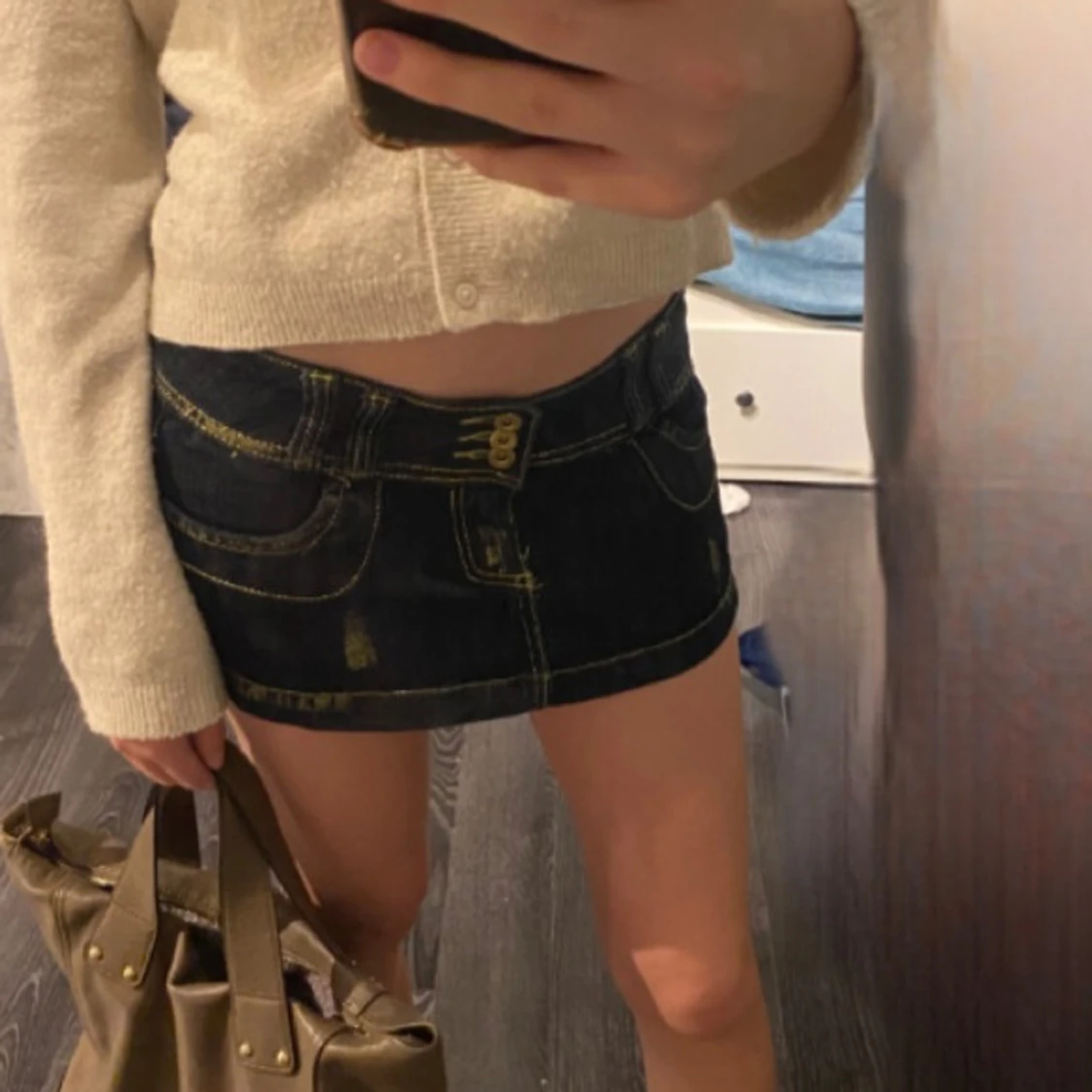 Ultra lowwaist jeanskjol - 4