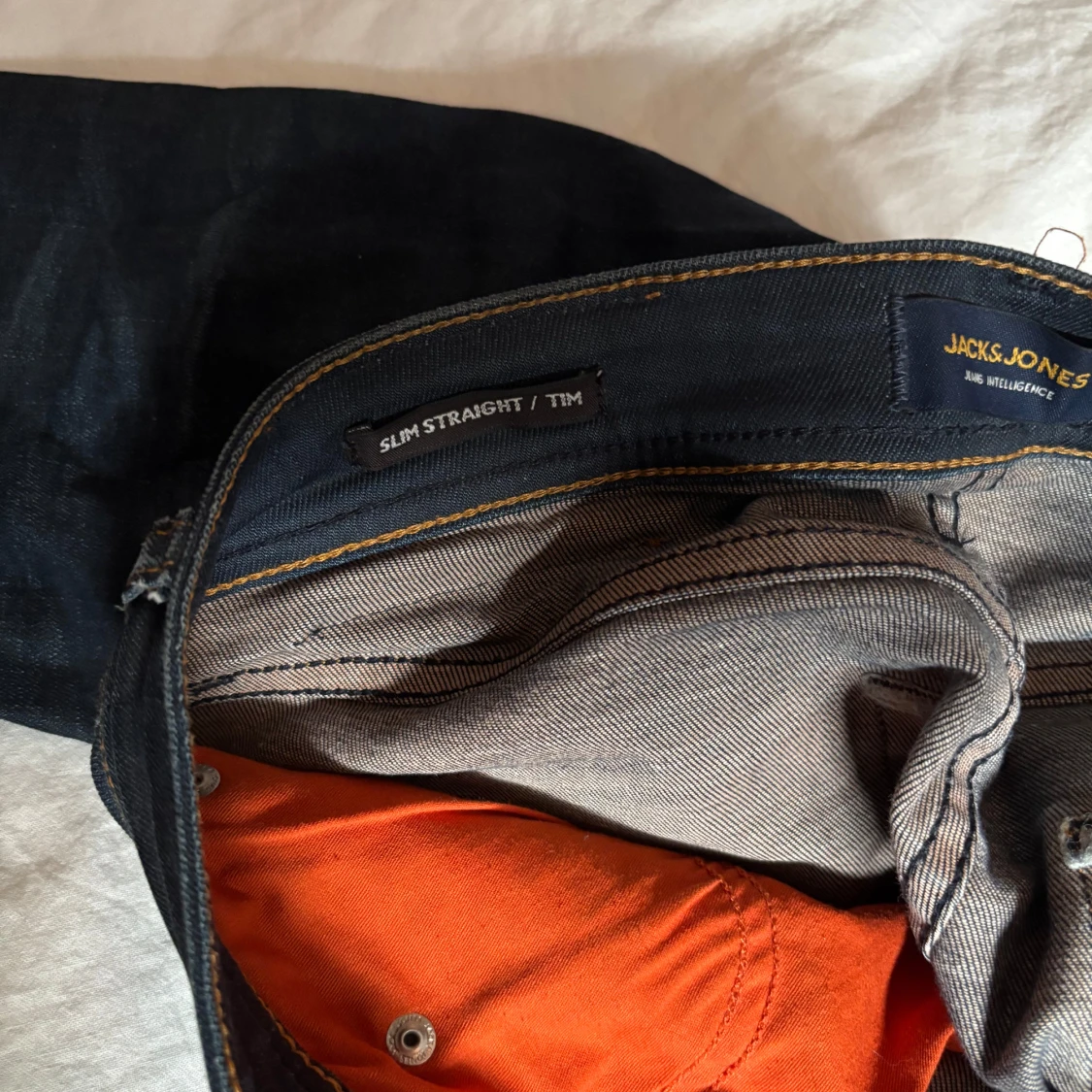 Mörkblå Slim Straight jeans Jack & Jones - 2