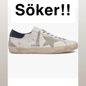 Golden Goose vita sneakers med stjärna sökes! - Tjena söker dessa golden goose I bra skick samt bra pris i storlek 40/41. 