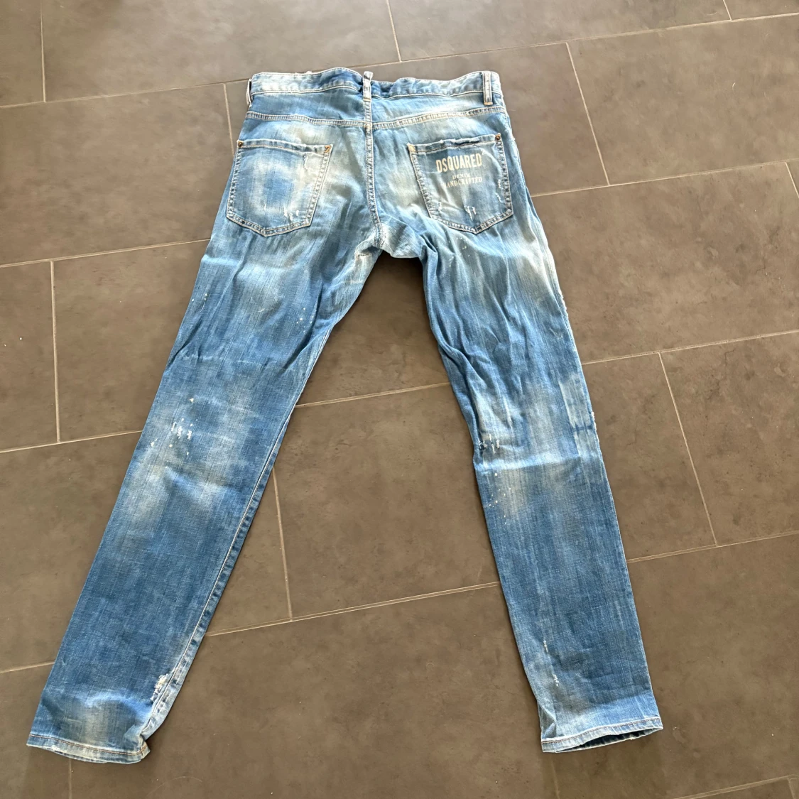 Dsquared2 ljusblå slitna jeans - 1