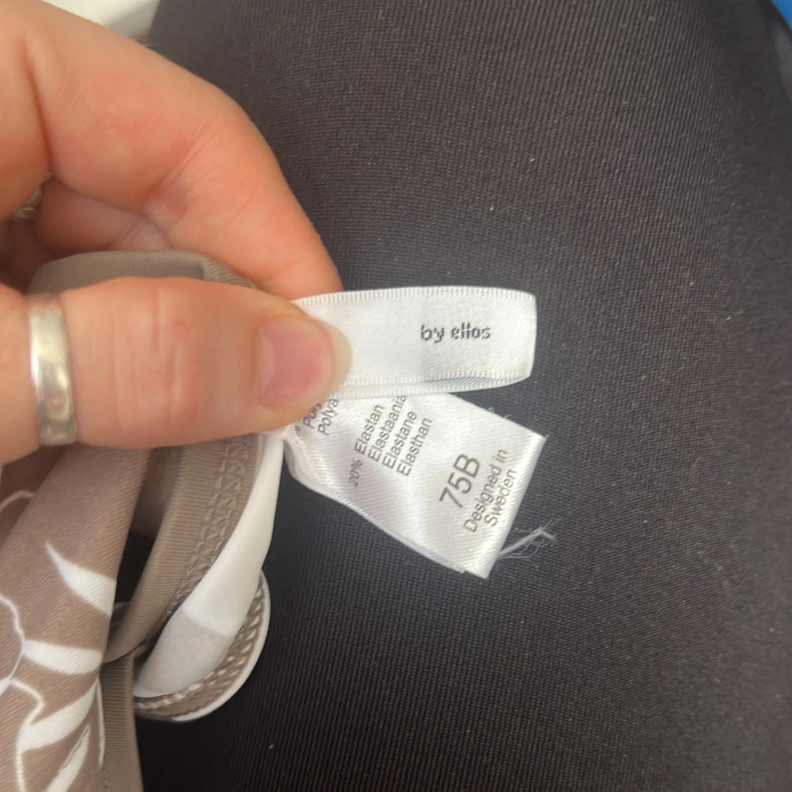 Brunvit bikiniöverdel från Ellos - 2