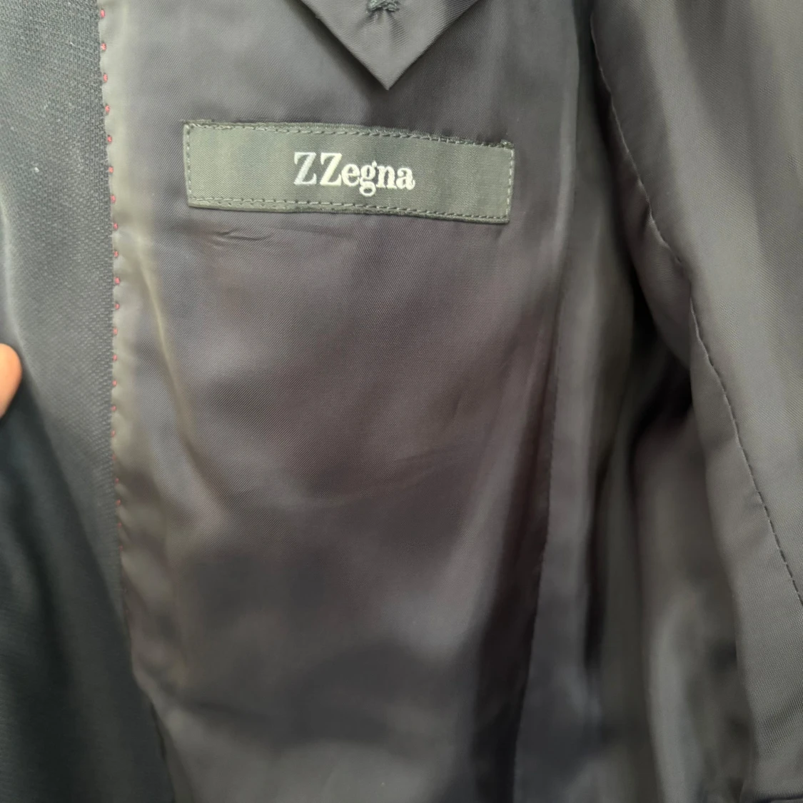 Mörkblå ullkavaj från Z Zegna - 1