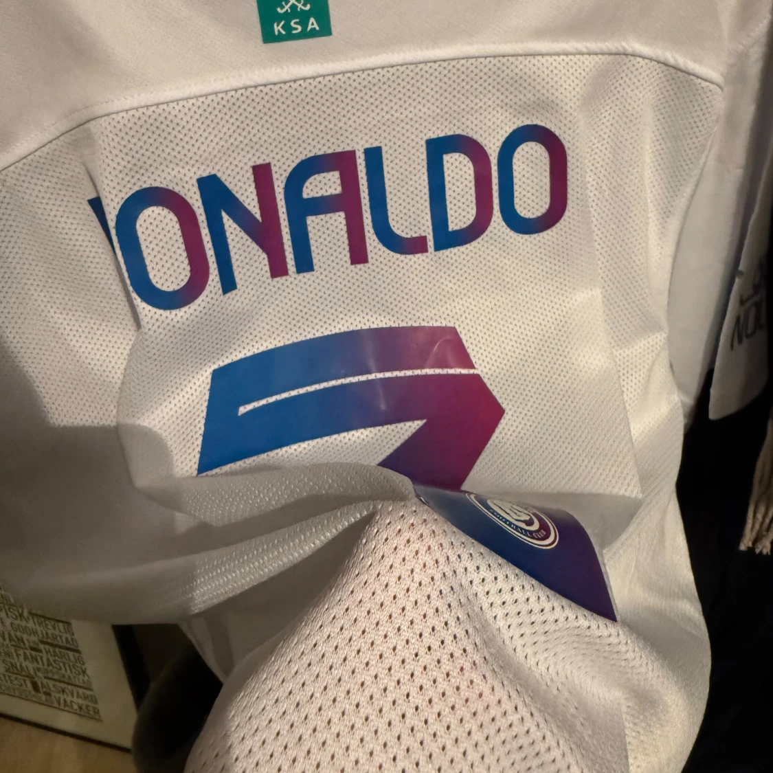 Vit fotbollströja med tryck - 3