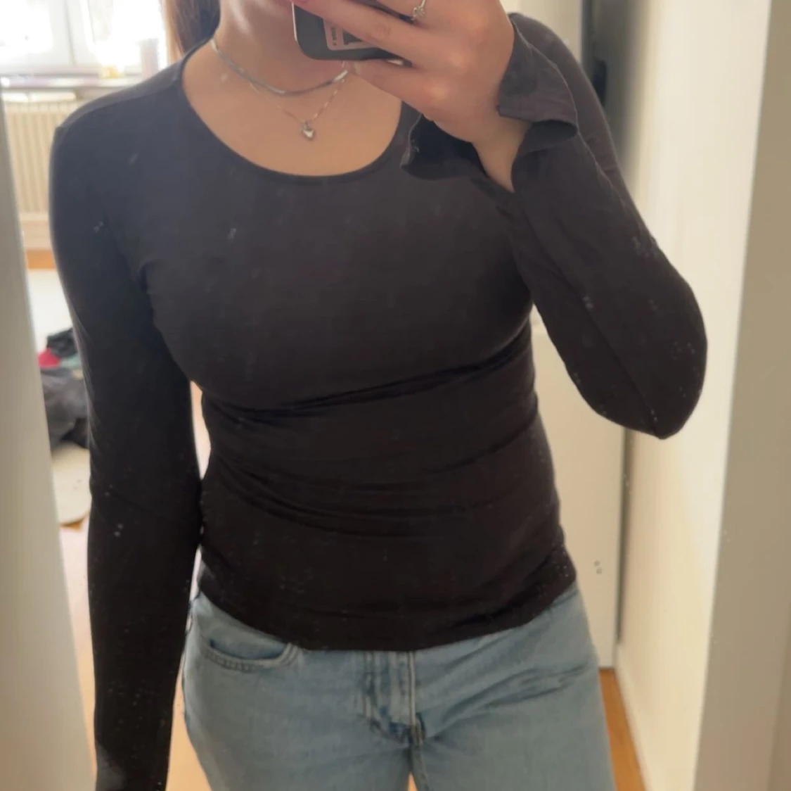 Svart långärmad topp från Gina Tricot